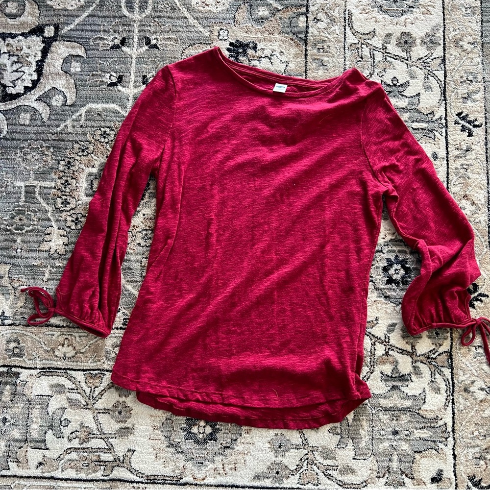 Women’s Old Navy top 3/4 tie sleeve